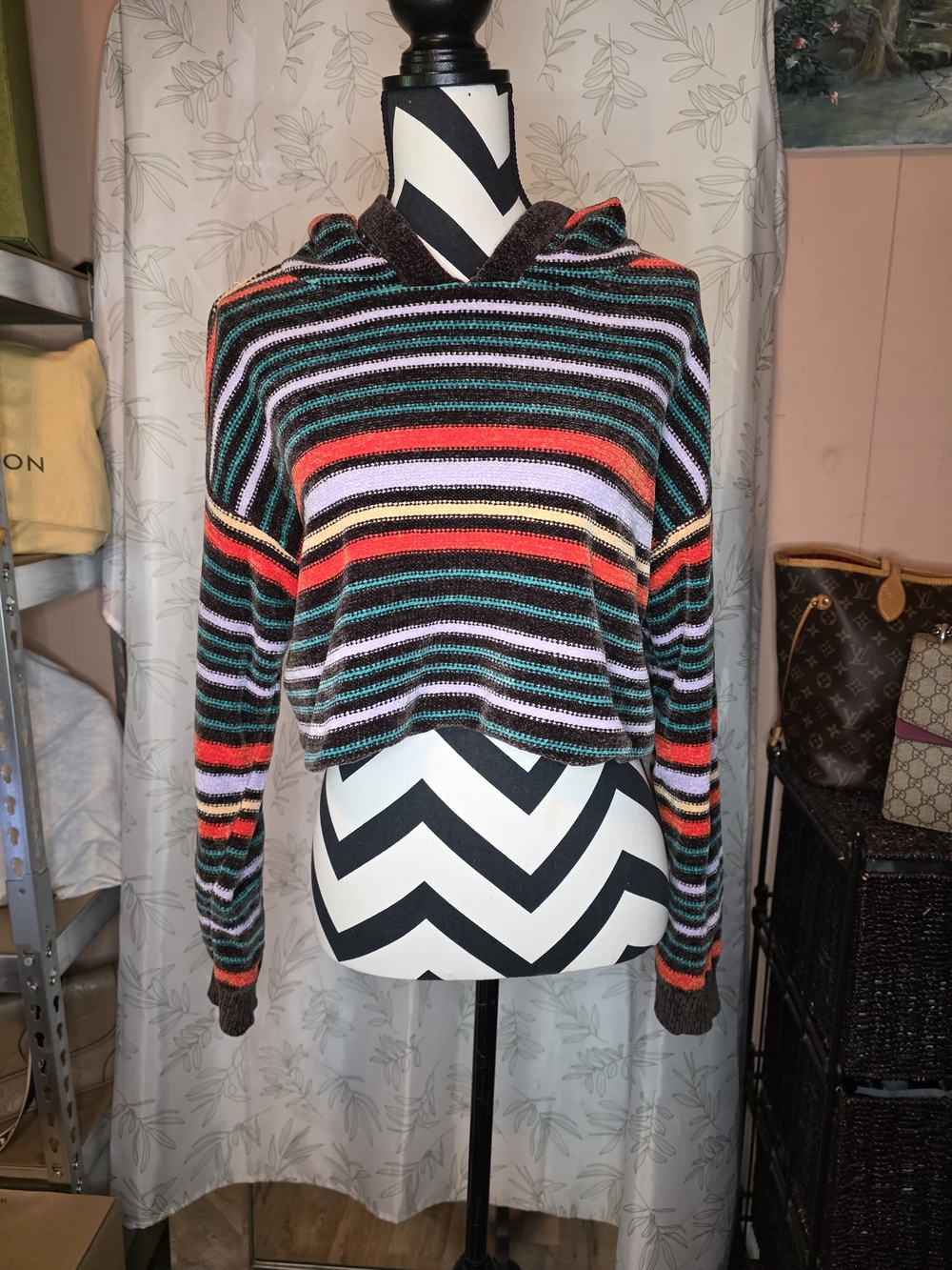 Urban Outfitters Boho Colorful Striped Hooded Sweater 🌈 Cozy Hippie Fall Vibes